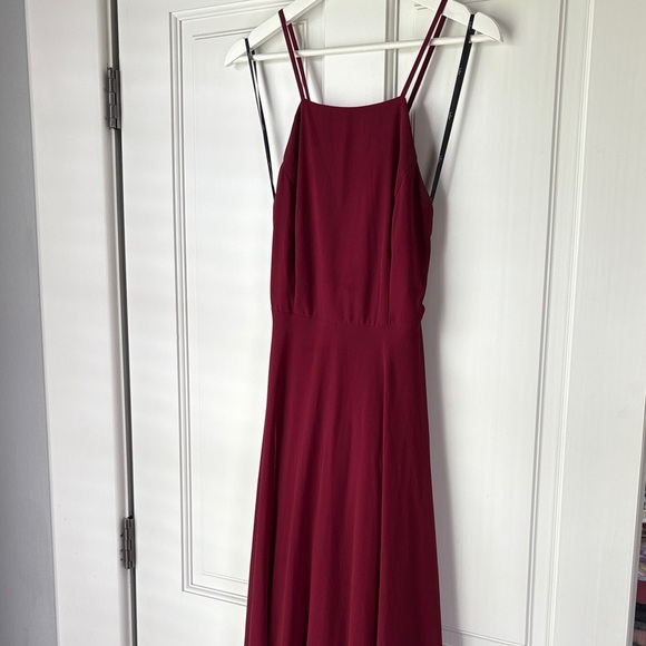 Lulus Dresses & Skirts - Lulu's Red Burgundy Strapless Open Back Bridesmaid Dress small